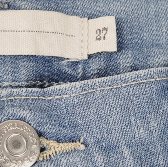 LEVI'S Denim Blue Jean Shorts Size 27 - Picture 3 of 5